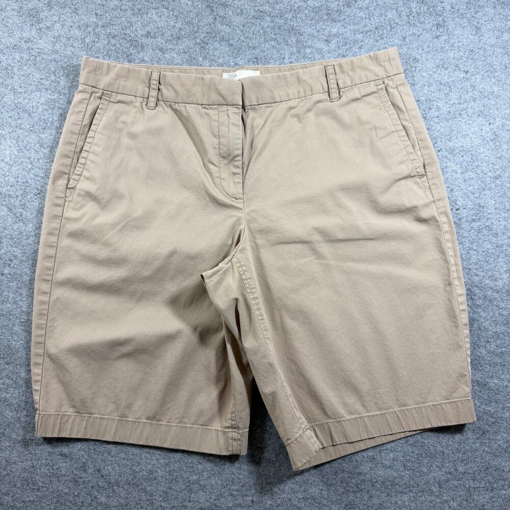 J.Crew Bermuda Shorts Womens 8 Khaki Cotton Chino 9 In Inseam Preppy Casual